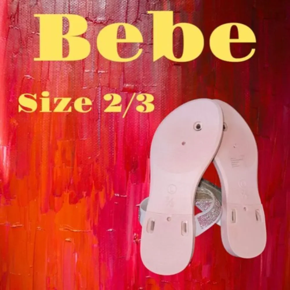 NEW BeBe Clear Ombre Sandals Girl's Size‎ 2/3 (4468)